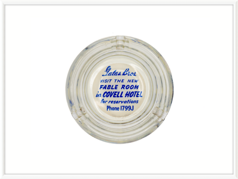 Lalas Bros Fabel Room in Covell Hotel Ashtray Wall Art