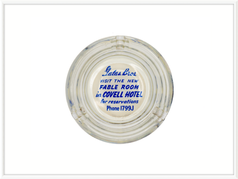 Lalas Bros Fabel Room in Covell Hotel Ashtray Wall Art